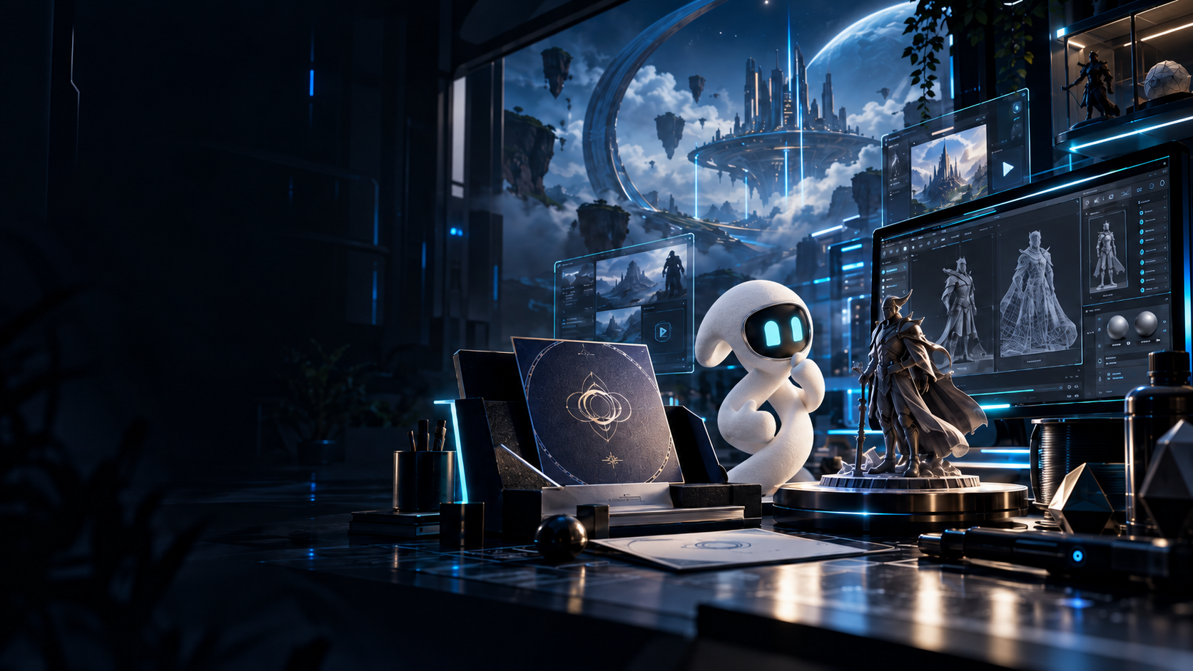 Helix beside a collectible, invitation design and 3D software in the 3DX ecosystem