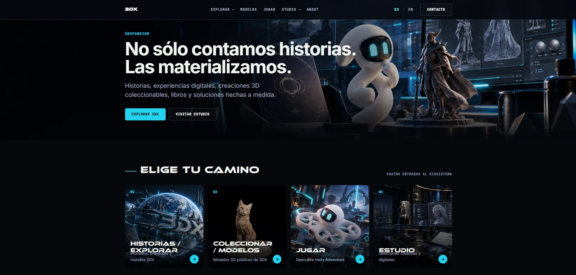 Identidad 3DX aplicada en una superficie de software real